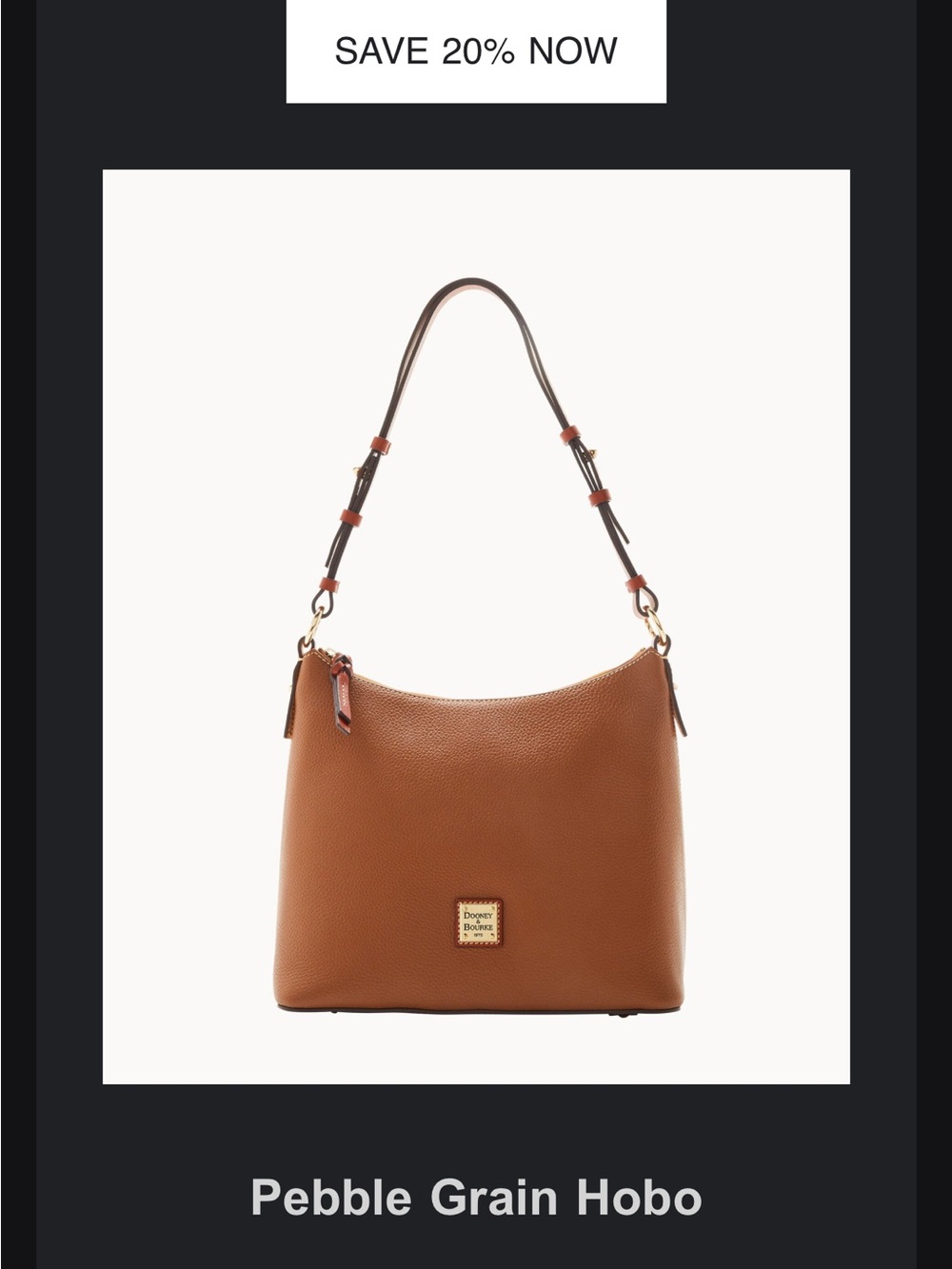Dooney & Bourke Tan Pebble Grain Hobo